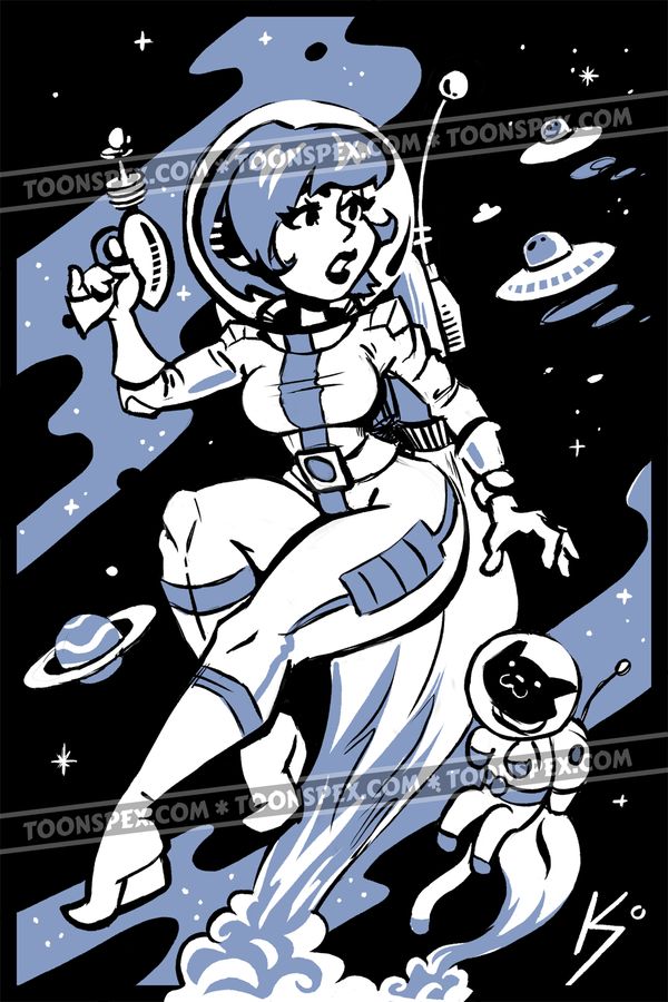 Retro sci-fi pinup